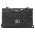 Chanel Black Quilted Lambskin Trendy Wallet on Chain GHW