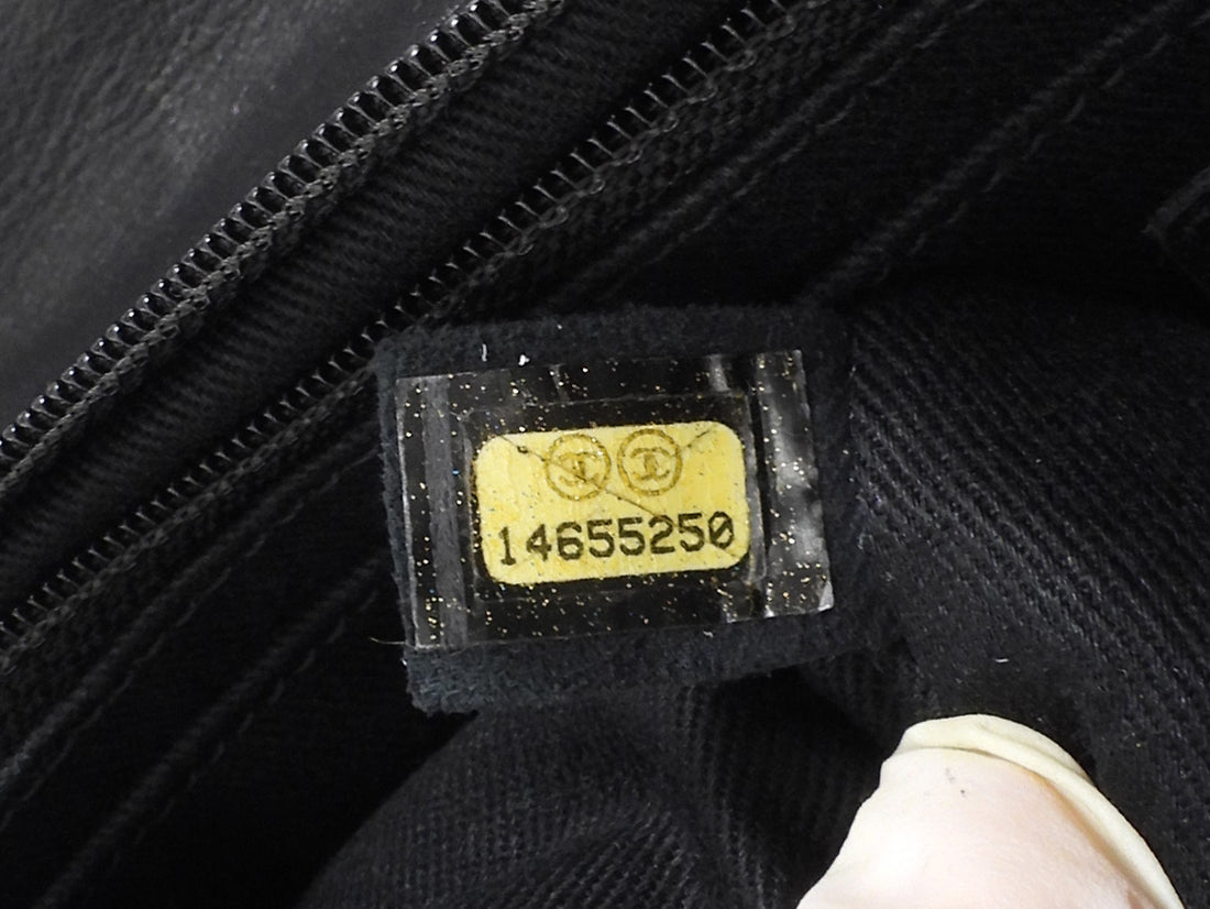 Chanel Black Quilted Leather In The Business Jumbo Flap Bag SHW