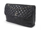 Chanel Black Quilted Leather In The Business Jumbo Flap Bag SHW
