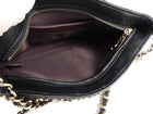 Chanel Black Lambskin Leather Chain Cage Frame Small Shoulder Bag