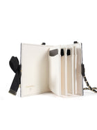 Chanel Black Lambskin Quilted Book Card Holder on Chain