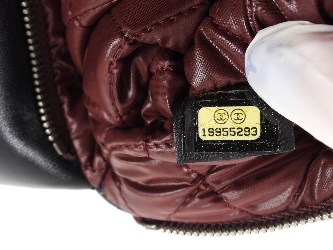 Chanel Black Quilted Lambskin Beauty Foldover Clutch Bag