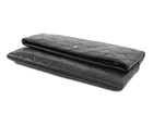 Chanel Black Quilted Lambskin Beauty Foldover Clutch Bag