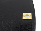 Chanel Black Vintage 1991 Caviar Quilted CC Medium Flap Front Chain Camera Bag