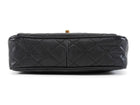 Chanel Black Vintage 1991 Caviar Quilted CC Medium Flap Front Chain Camera Bag
