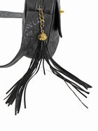 Chanel Black Vintage 1994 Lambskin Leather Quilted Flap Front Tassel Camera Bag