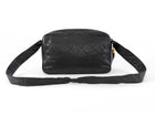 Chanel Black Vintage 1994 Lambskin Leather Quilted Flap Front Tassel Camera Bag