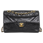 Chanel Vintage 1989 CC Medium Quilted Flap Bag with Snap Wallet