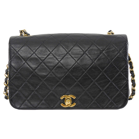 Chanel Black Vintage 1989 Classic Medium Full Flap Bag