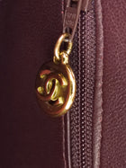 Chanel Brown Vintage 1994 Brown Caviar Leather Chevron Quilted Flap Camera Bag