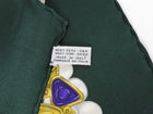 Chanel Dark Green Vintage 1980s Silk Gripoix Jewelry Scarf