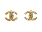 Chanel Gold CC Studded Clip-On Earring