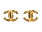 Chanel Gold CC Studded Clip-On Earring