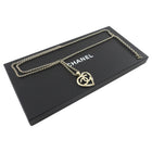 Chanel Light Gold Tone B22 P Chain Belt with CC Dangling Heart