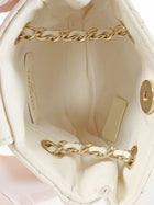 Chanel Ivory 2021 Quilted Lambskin Mini Square Chain Clutch Bag GHW