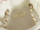 Chanel Ivory 2021 Quilted Lambskin Mini Square Chain Clutch Bag GHW