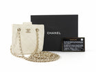 Chanel Ivory 2021 Quilted Lambskin Mini Square Chain Clutch Bag GHW