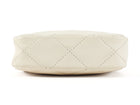 Chanel Ivory 2021 Quilted Lambskin Mini Square Chain Clutch Bag GHW