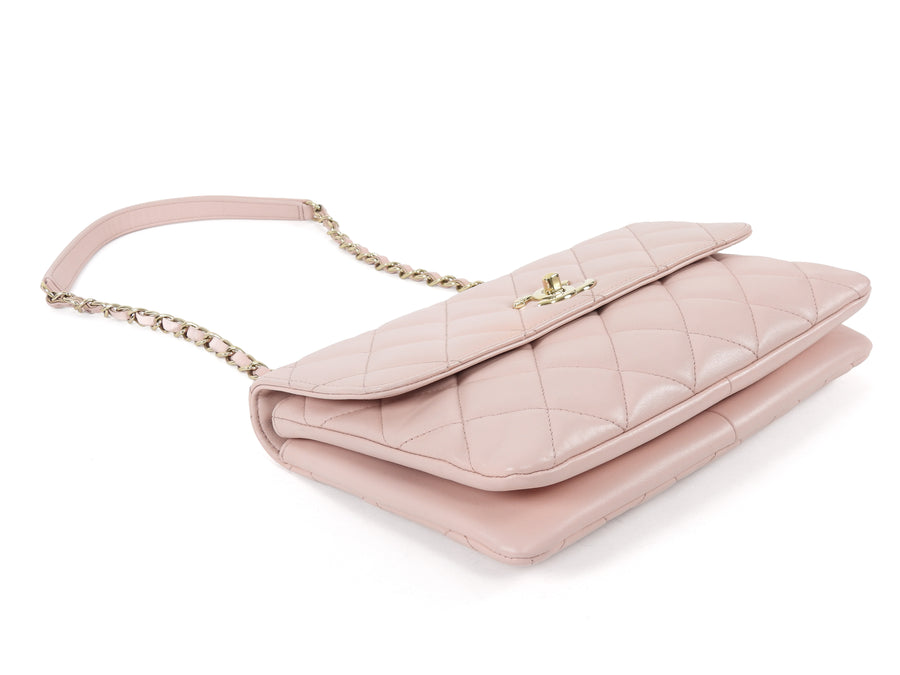 Chanel Pink Quilted Leather Trendy CC Medium Flap Bag