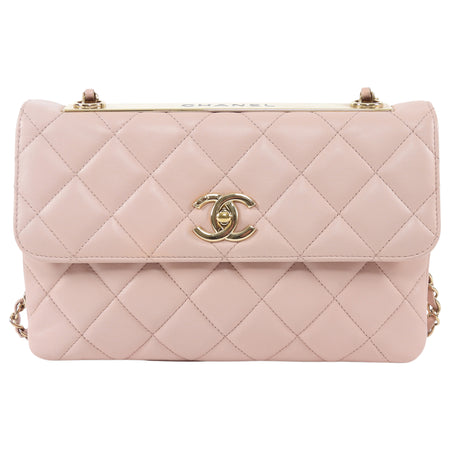 Chanel Pink Quilted Leather Trendy CC Medium Flap Bag