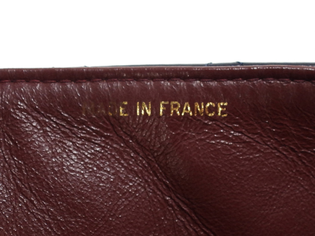 Chanel Black Vintage 1989 Lambskin Quilted CC Flap Small Kelly Bag
