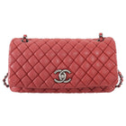 Chanel Cherry Pink Bubble Quilted Leather CC Medium Flap Bag Ruthenium HW