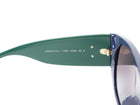 Chanel Navy Dark Green Quilted CC Pilot Acetate Two Tone Sunglasses