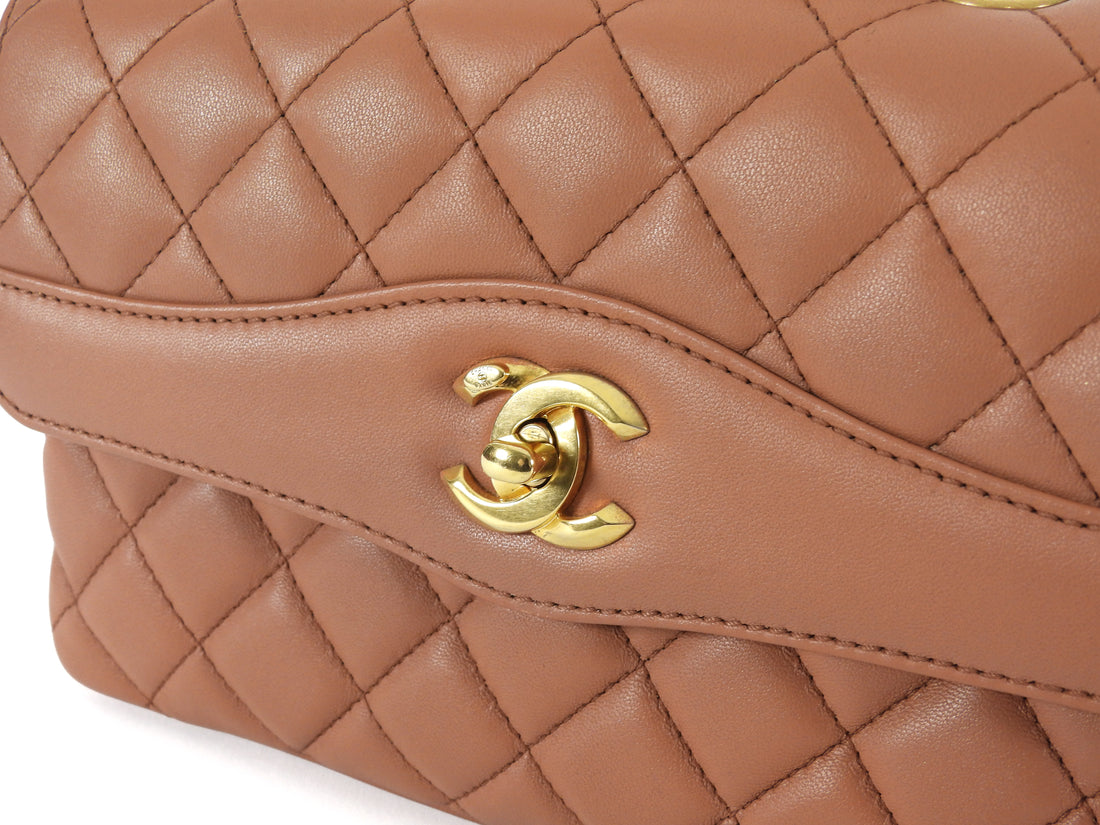 Chanel Quartz Brown Quilted Leather Daily Companion Medium Single Flap Bag