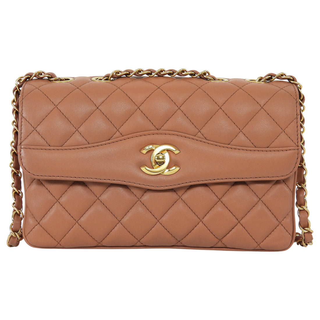 Chanel Quartz Brown Quilted Leather Daily Companion Medium Single Flap Bag