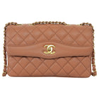 Chanel Quartz Brown Quilted Leather Daily Companion Medium Single Flap Bag