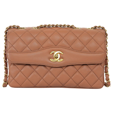 Chanel Quartz Brown Quilted Leather Daily Companion Medium Single Flap Bag