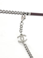 Chanel Silver Chain Link Gradient Lens Aviator Sunglasses with CC Chain 4242