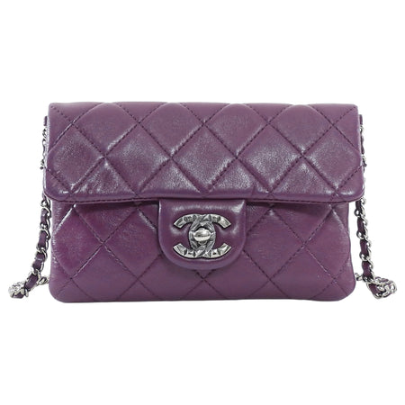 Chanel Purple Mineral Nights Quilted Lambskin Mini Flap Bag