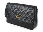 Chanel Black Quilted Lambskin Single Flap Chain Bag