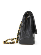 Chanel Black Quilted Lambskin Single Flap Chain Bag