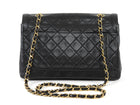 Chanel Black Quilted Lambskin Single Flap Chain Bag