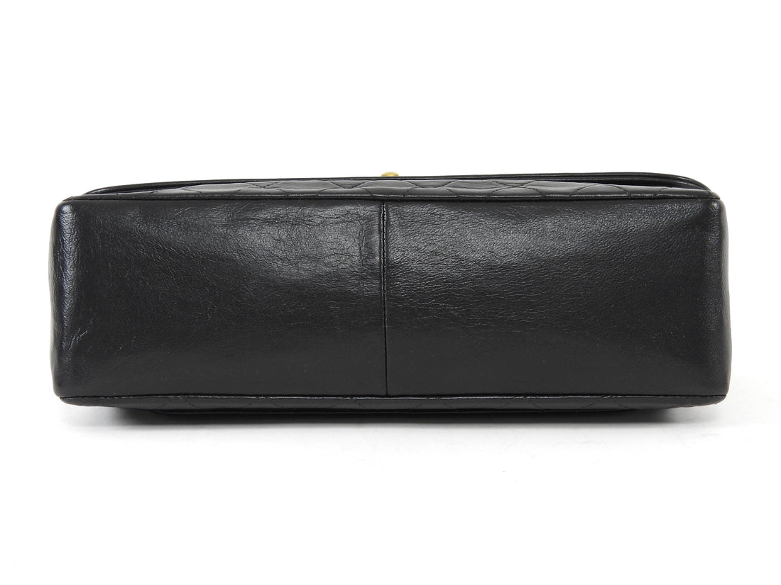 Chanel Black Quilted Lambskin Single Flap Chain Bag