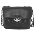Chanel Small Black Calfskin CC Box Flap Bag