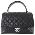 Chanel Black Lambskin Quilted Medium Kelly Flap Bag