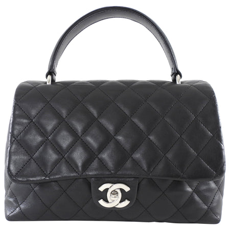 Chanel Black Lambskin Quilted Medium Kelly Flap Bag