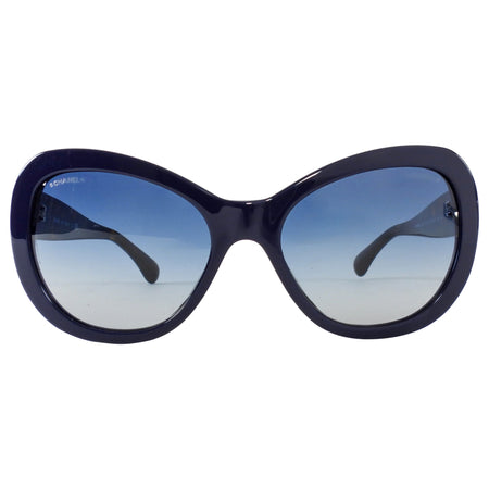 Chanel CC Cat Eye Navy Blue and Tortoiseshell Sunglasses 5321