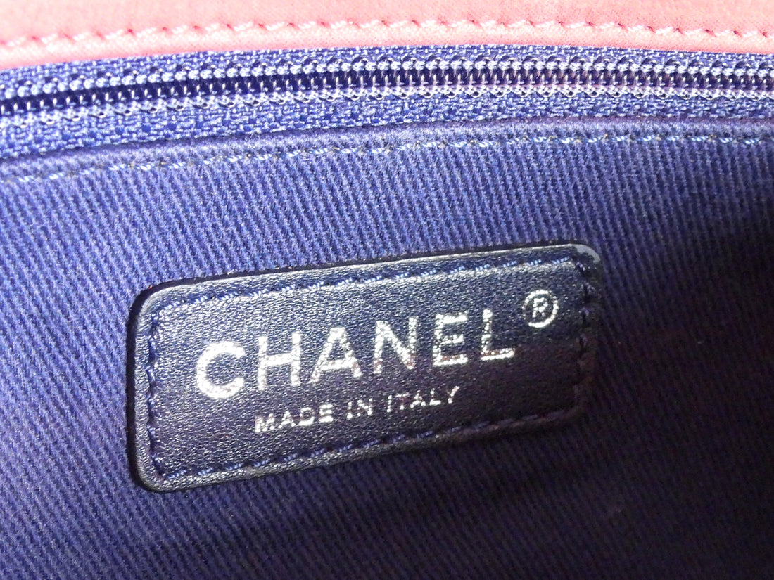 Chanel Cherry Pink Bubble Quilted Leather CC Medium Flap Bag