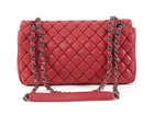 Chanel Cherry Pink Bubble Quilted Leather CC Medium Flap Bag