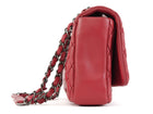 Chanel Cherry Pink Bubble Quilted Leather CC Medium Flap Bag