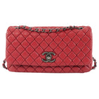 Chanel Cherry Pink Bubble Quilted Leather CC Medium Flap Bag
