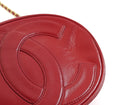 Chanel Red Vintage 1989 CC Oval Tassel Chain Mini Camera Bag