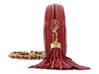 Chanel Red Vintage 1989 CC Oval Tassel Chain Mini Camera Bag