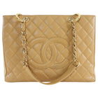 Chanel Beige Caviar Leather GST Grand Shopping Tote Bag