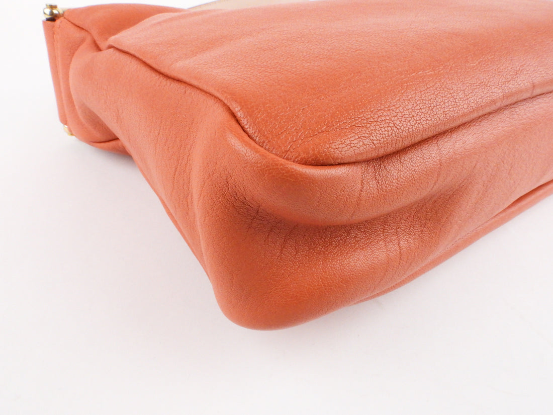 Chloe Orange Leather Vanessa Shoulder Bag