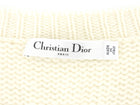 Christian Dior Cream and Black J'adior 8 Graphic Knit Cashmere V-Neck Oversized Sweater - 34 FR / 2 USA